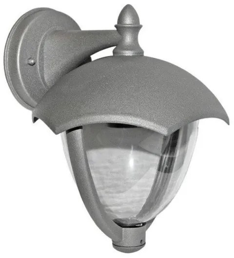 Απλίκα Φωτιστικό Τοίχου IP44 Αλουμινίου Lumen-9-360726-Γκρι 9-360726