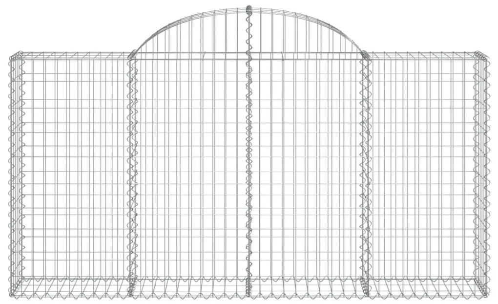 vidaXL Συρματοκιβώτια Τοξωτά 12 τεμ. 200x30x100/120 εκ. Γαλβαν. Ατσάλι