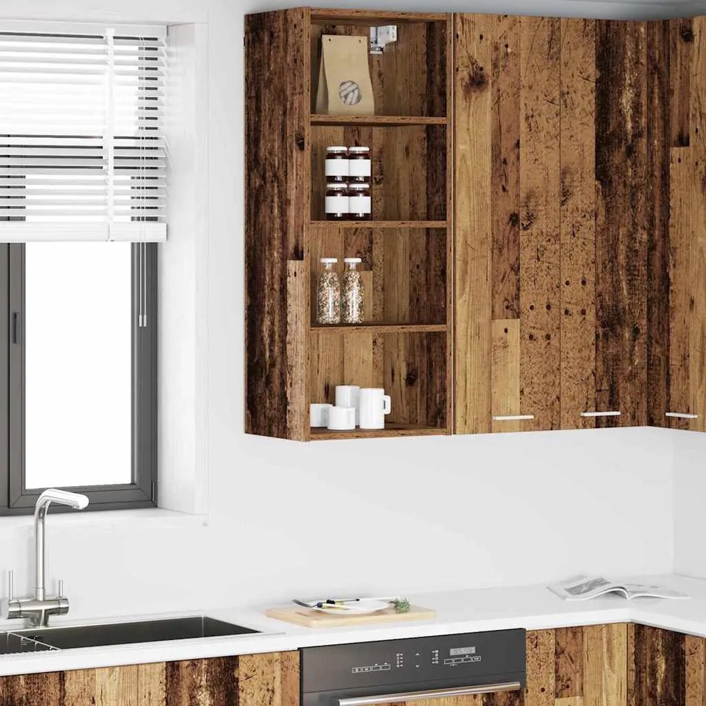 Κρεμαστό ντουλάπι με αποθήκευση Παλιό ξύλο 40 x 29,5 x 100 εκ.