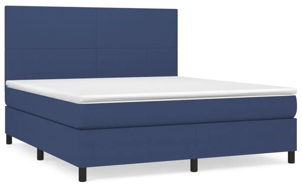 ΚΡΕΒΑΤΙ BOXSPRING ΜΕ ΣΤΡΩΜΑ ΜΠΛΕ 160X200 ΕΚ. ΥΦΑΣΜΑΤΙΝΟ 3141631