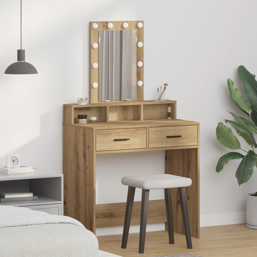 vidaXL Τραπέζι περιποίησης Καφέ 79 x 41 x 140 εκ. Επεξεργασμένο ξύλο