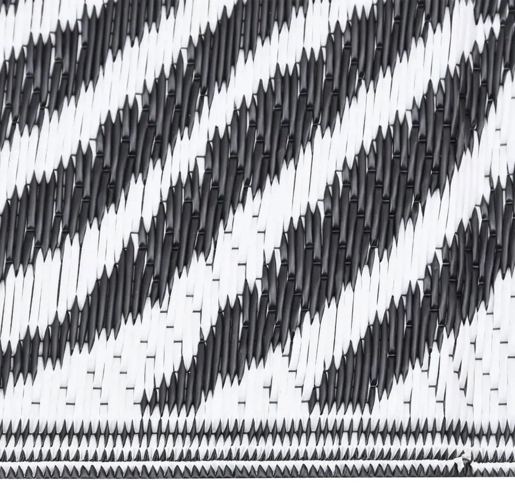 vidaXL Χαλί εξωτερικού χώρου ARAKIL Μαύρο 140x200 cm PP