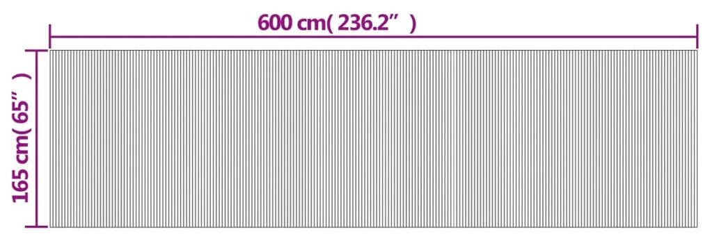 Διαχωριστικό Δωματίου Φυσικό 165 x 600 εκ. από Μπαμπού - Καφέ