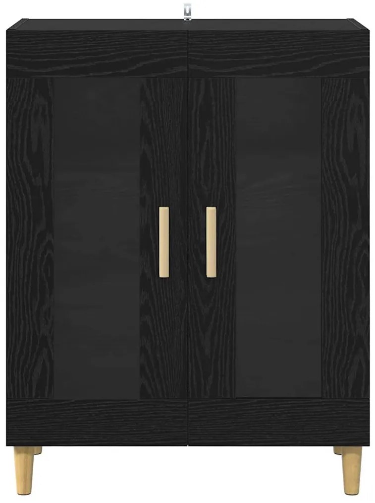 vidaXL Πλαϊνό γραφείο Μαύρη Οξυά 69,5 x 34 x 90 εκ. Επεξεργασμένο ξύλο