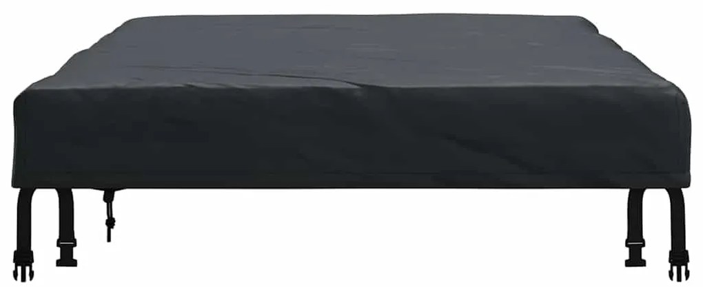 vidaXL Κάλυμμα Τραπέζι Μονόχρωμο Μαύρο 102 x 202 x 15 εκ ύφασμα