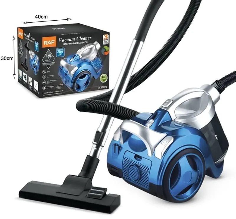 Raf Ηλεκτρική Σκούπα 1200W με Κάδο 3lt R.8662B - Vacuum Cleaner