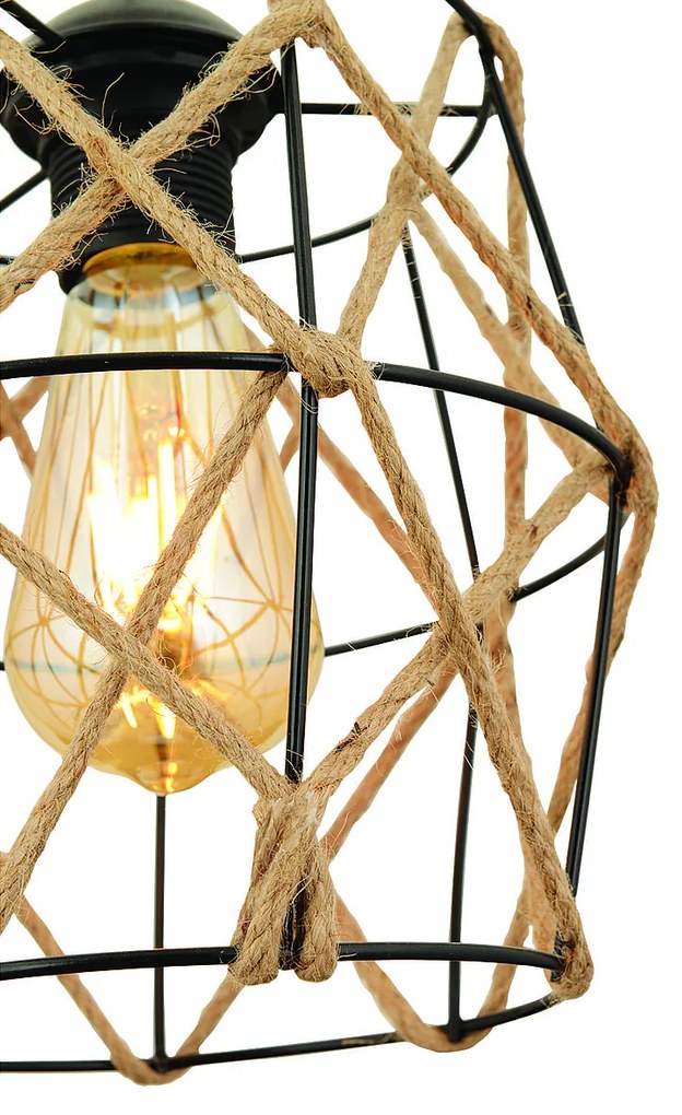 Φωτιστικό Κρεμαστό ArteLibre ANTH Τρίφωτο Μαύρο Μέταλλο 40x90cm