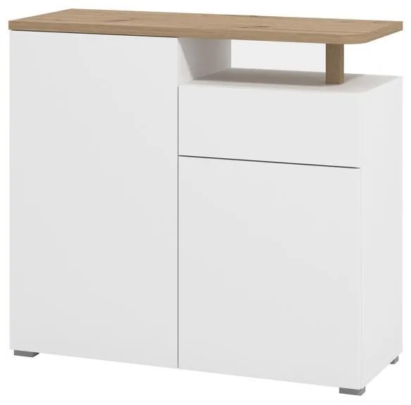 Μπουφές - Κομότα ATERNO 103 2K1F2V Λευκό - Artisan Oak 103x40x94εκ. 103x40x94 εκ.