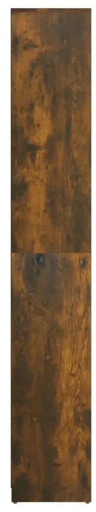 vidaXL Ντουλάπι Μπάνιου Καπνιστή Δρυς 30x30x183,5 εκ. Επεξεργ. Ξύλο