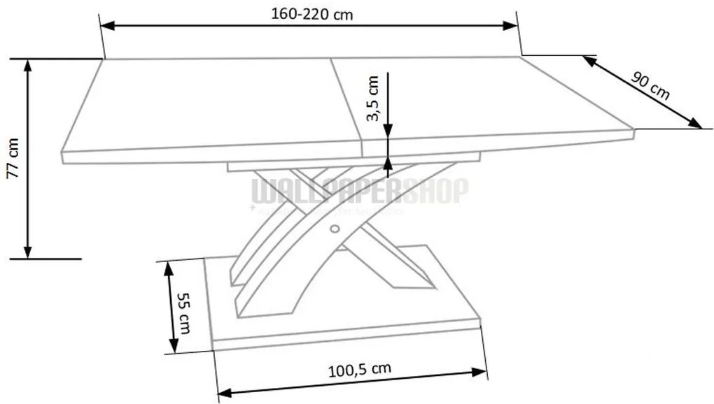 Sandy Tag Ανοιγομενη Τραπεζαρια Μαυρη