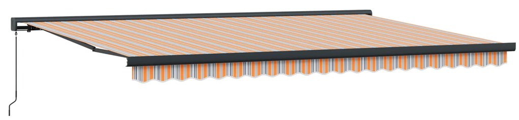 vidaXL Ανασυρόμενη τέντα Πολύχρωμο Ριγέ 500x300 εκ.