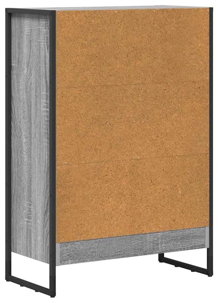 vidaXL Βιβλιοθήκη Γκρίζο Σονομα 80 x 30 x 155 εκ Επεξεργασμένο ξύλο