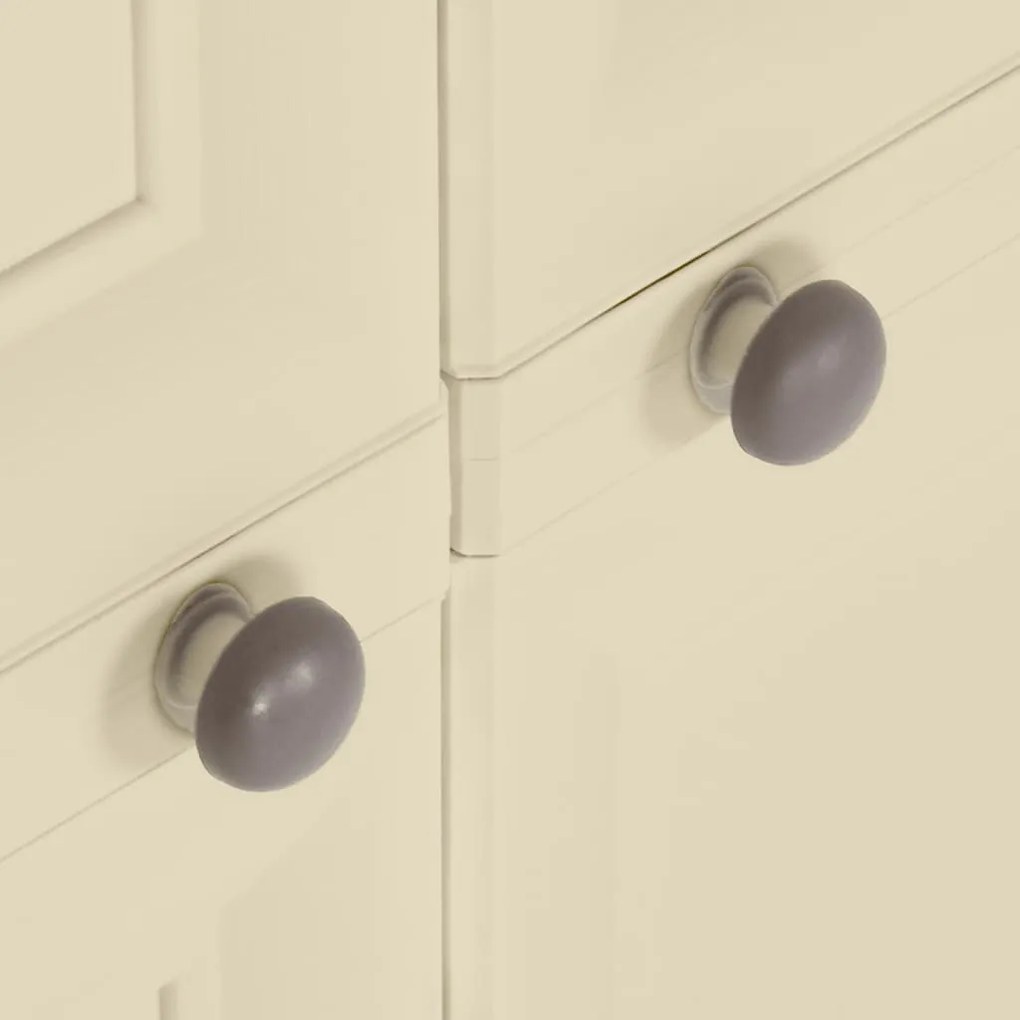vidaXL Πλαστικό Ντουλάπι Angora Λευκό 79 x 43 x 85,5εκ με Σχέδιο Ξύλου