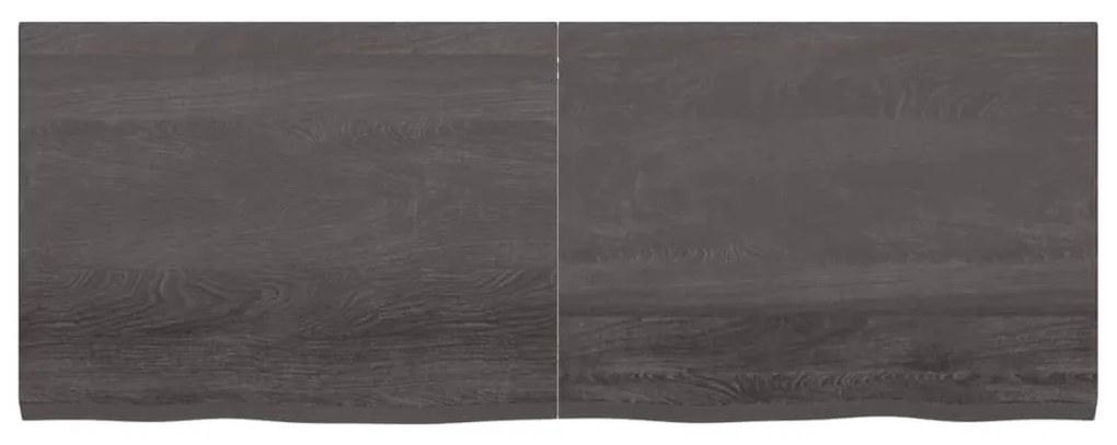 Ράφι Τοίχου Σκούρο Καφέ 160x60x(2-4) εκ. Επεξ. Μασίφ Ξύλο Δρυός - Καφέ