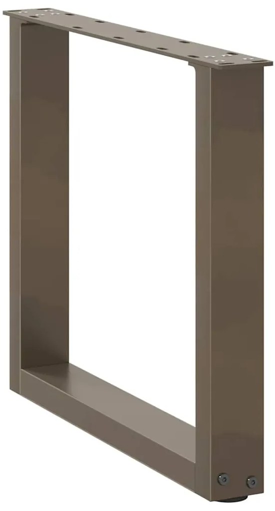 vidaXL Πόδια Τραπεζιού Σαλονιού σε Σχήμα U 2 τεμ. από Φυσικό Ατσάλι 50x(42-43) εκ. Ατσάλι