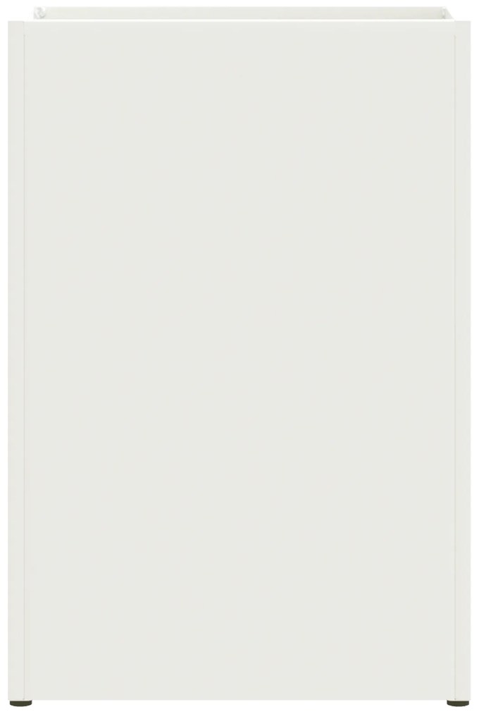 vidaXL Στηρίκτης Ομπρελών Λευκός, 28x12x41 εκ., Από Ατσάλι