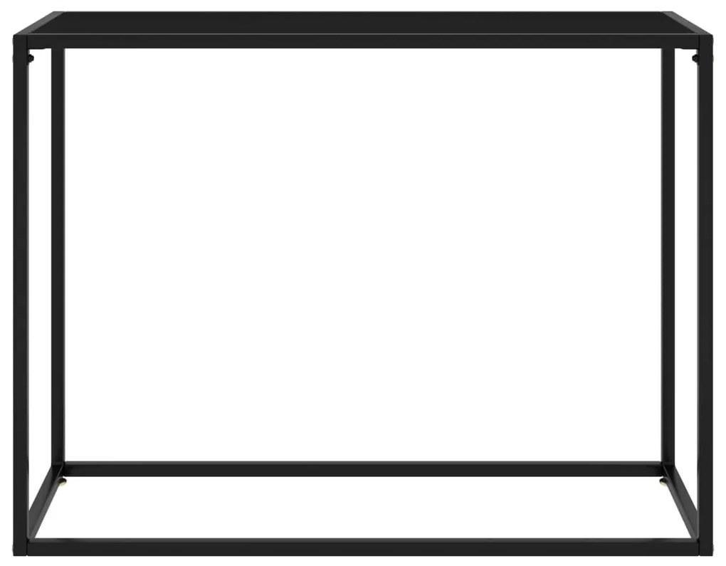 vidaXL Τραπέζι Κονσόλα Μαύρο 100 x 35 x 75 εκ. από Ψημένο Γυαλί