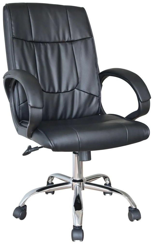 Καρέκλα Γραφείου Διευθυντή ArteLibre TURNER Μαύρο PVC 50x69x118.5cm