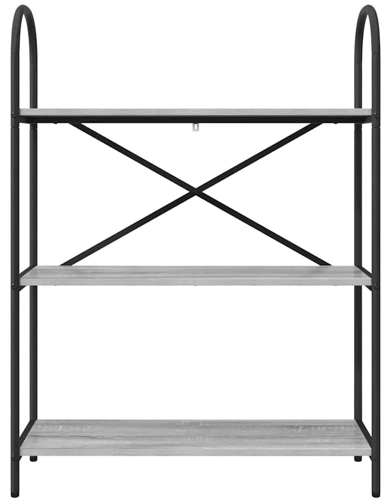 vidaXL Ράφι Βιβλίων Γκρι sonoma 80 x 30 x 109 εκ Επεξεργασμένο ξύλο