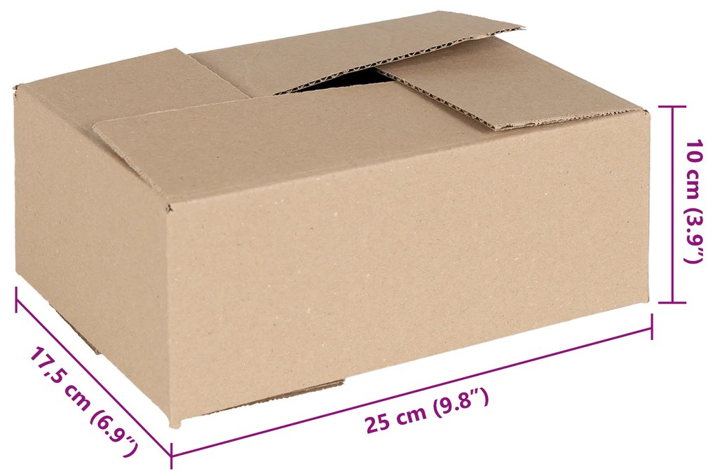 vidaXL Κουτί Αναδίπλωσης  50 τμχ 25x17.5x10 εκ. Χαρτόνι