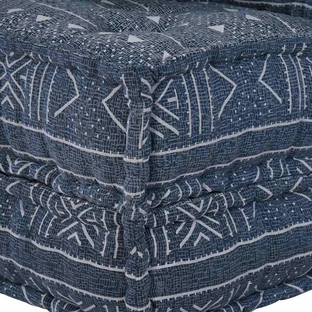 vidaXL Μοντέρνος πουφ Indigo 70x70x36 ύφασμα