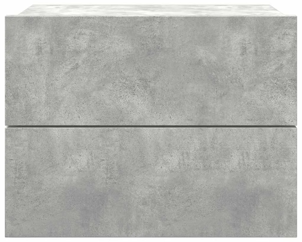 vidaXL Κομοδίνο Γκρι του Σκυροδέματος 40 x 30 x 30 εκ. από Επεξ. Ξύλο