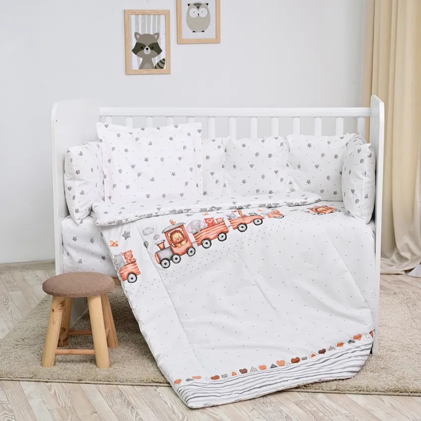 ΣΕΤ ΠΡΟΙΚΑΣ ΚΟΥΝΙΑΣ 4 ΤΕΜ LILY LORELLI 60/120CM RANFORCE TRAIN GREY 20800146001