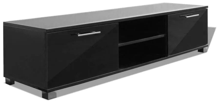 vidaXL Έπιπλο Τηλεόρασης Γυαλιστερό Μαύρο 120 x 40,5 x 35 εκ.