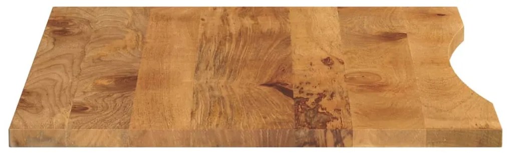 vidaXL Επιφάνεια Γραφείου Καμπύλη 100x80x2,5 εκ Μασίφ Ακατ. Μάνγκο