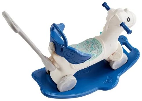 VEVOR 4 in 1 Rocking Horse for Toddlers 1-3 Years Ride on Toy with Sound Blue
