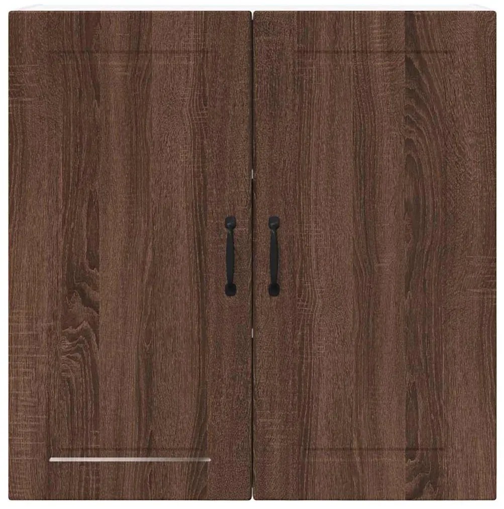 vidaXL Κρεμαστό ντουλάπι κουζίνας με ράφι Καφέ δρυς 80 x 31 x 80 εκ.