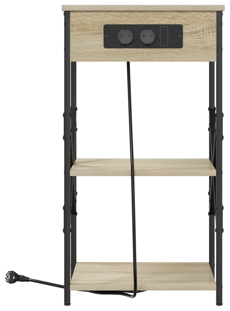 vidaXL Κουτιά Κρεβατοκάμαρας 2 pcs Sonoma Δρυς 41 x 31 x 76 εκ.
