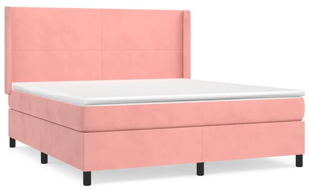 ΚΡΕΒΑΤΙ BOXSPRING ΜΕ ΣΤΡΩΜΑ ΡΟΖ 180X200 ΕΚ. ΒΕΛΟΥΔΙΝΟ 3132578