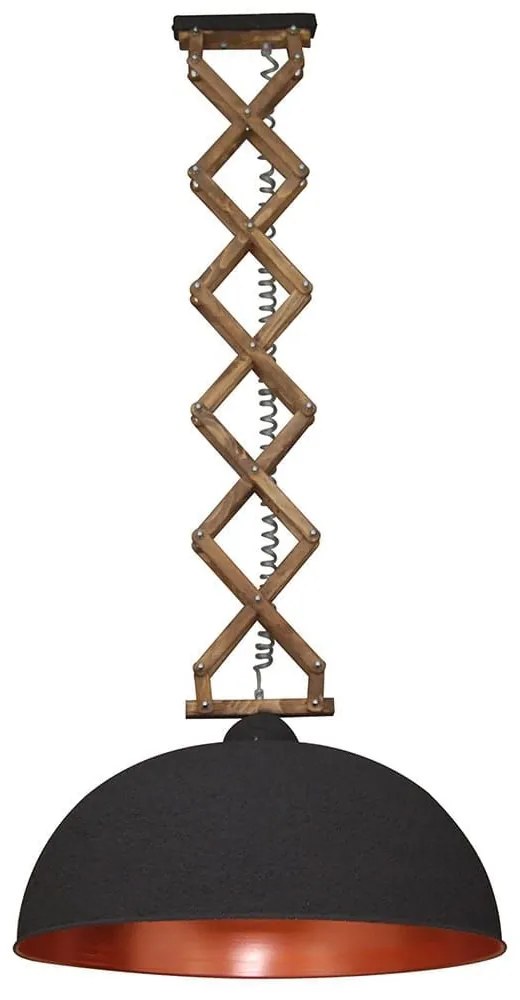 Φωτιστικό Οροφής Κρεμαστό HL-250-60P 77-3096 Up-Down Relief Brown - Copper Homelighting Metal,Wood