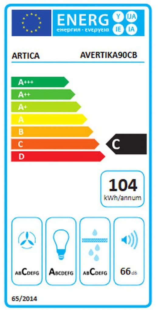 Συμβατικός Απορροφητήρας Artica AVERTIKA90CB Λευκό