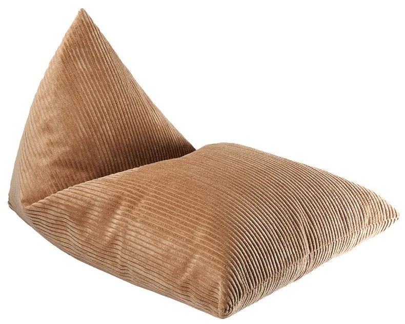 Πουφ Lounger Υφασμα Κοτλε Καφέ