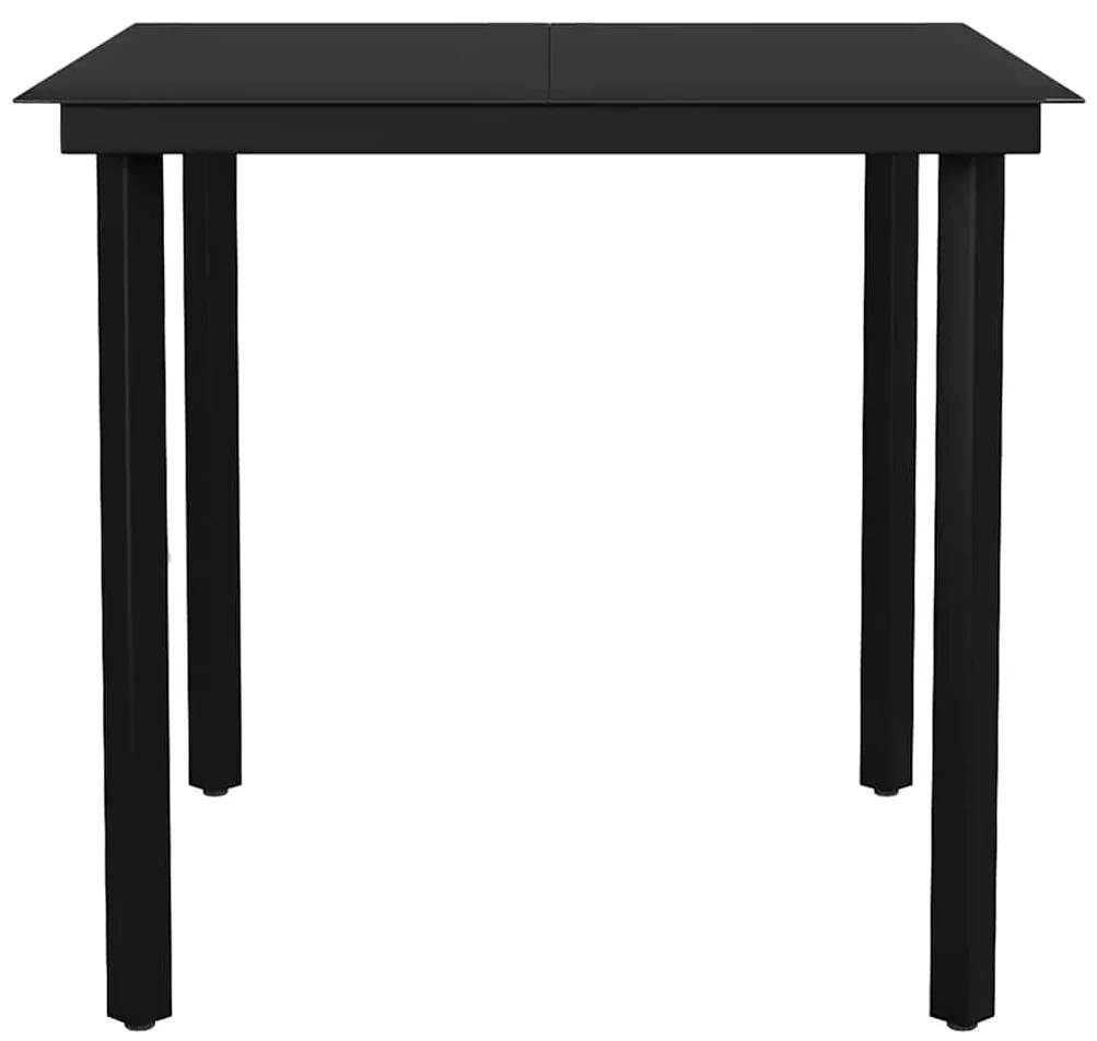 vidaXL Σετ Τραπεζαρίας Κήπου 5 Τεμ. Καφέ Συνθ.Ρατάν/Γυαλί με Μαξιλάρια