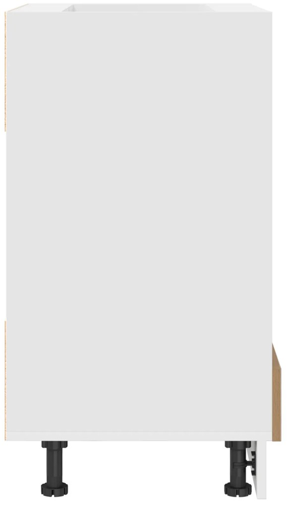 vidaXL Ντουλάπι Φούρνας - Δρυς, 60x46x81.5 εκ, Επεξεργασμένο Ξύλο