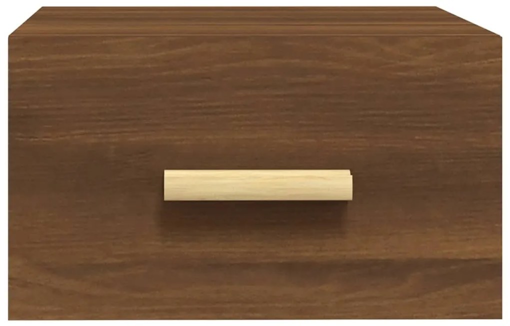 vidaXL Κομοδίνο Επιτοίχιο Καφέ Δρυς 35 x 35 x 20 εκ.