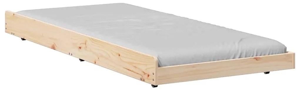 vidaXL Σκελετός Κρεβατιού Καφέ 90 x 200 cm Μασίφ ξύλο πεύκου