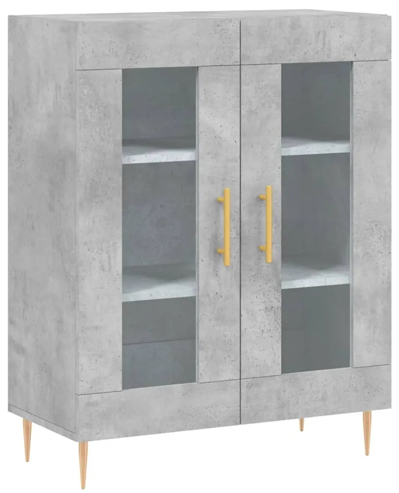 vidaXL Ντουλάπι Γκρι Σκυροδέματος 69,5x34x90 εκ. Επεξεργασμένο Ξύλο