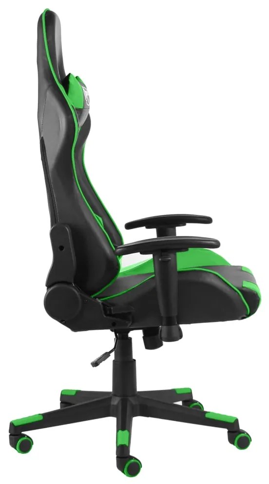 vidaXL Καρέκλα Gaming Περιστρεφόμενη Πράσινη PVC