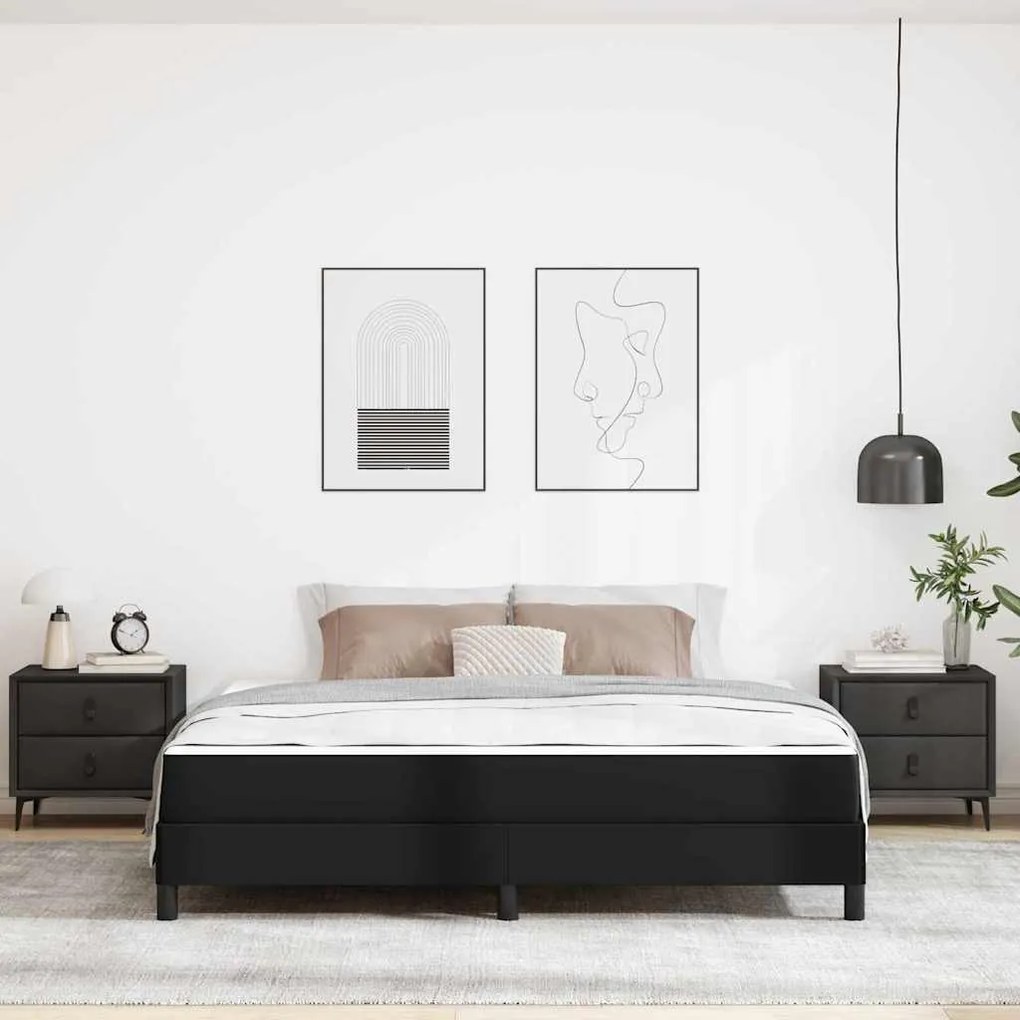 vidaXL Κρεβάτι Άλλο Μαύρο 180 x 200 cm Τεχνητό δέρμα