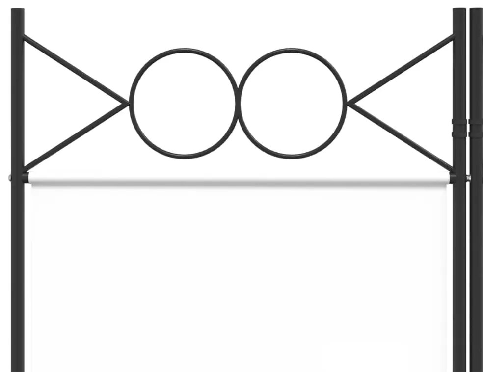 vidaXL Διαχωριστικό Δωματίου με 3 Πάνελ Λευκό 120x220 εκ. Υφασμάτινο
