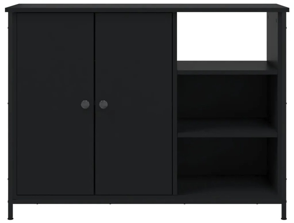 vidaXL Μπουφές Μαύρος 100x33x75 εκ. από Επεξεργασμένο Ξύλο