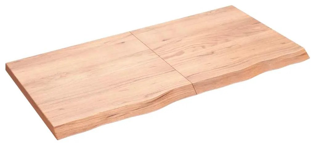 vidaXL Επιφ Τραπεζιού Αν Καφέ 120x60x(2-4)εκ. Επεξ. Μασίφ Ξύλο Δρυός