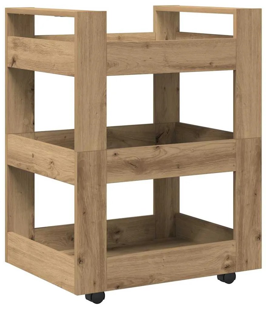 vidaXL Καρότσι Κουζίνας Artisan Oak 60 x 45 x 80 εκ Επεξεργασμένο ξύλο