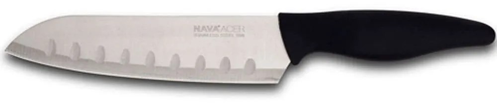 Μαχαίρι Chef Santoku Acer 10-167-037 30cm Inox-Black Nava Ανοξείδωτο Ατσάλι