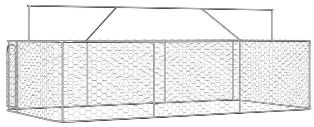 vidaXL Κλουβί Σκύλου Εξωτερικού Χώρου 400 x 200 x 150 εκ. με Στέγαστρο