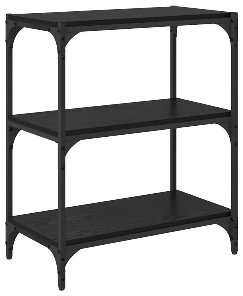 vidaXL Βιβλιοθήκη Μαύρη δρυς 60 x 33 x 71 εκ. Επεξεργασμένο ξύλο